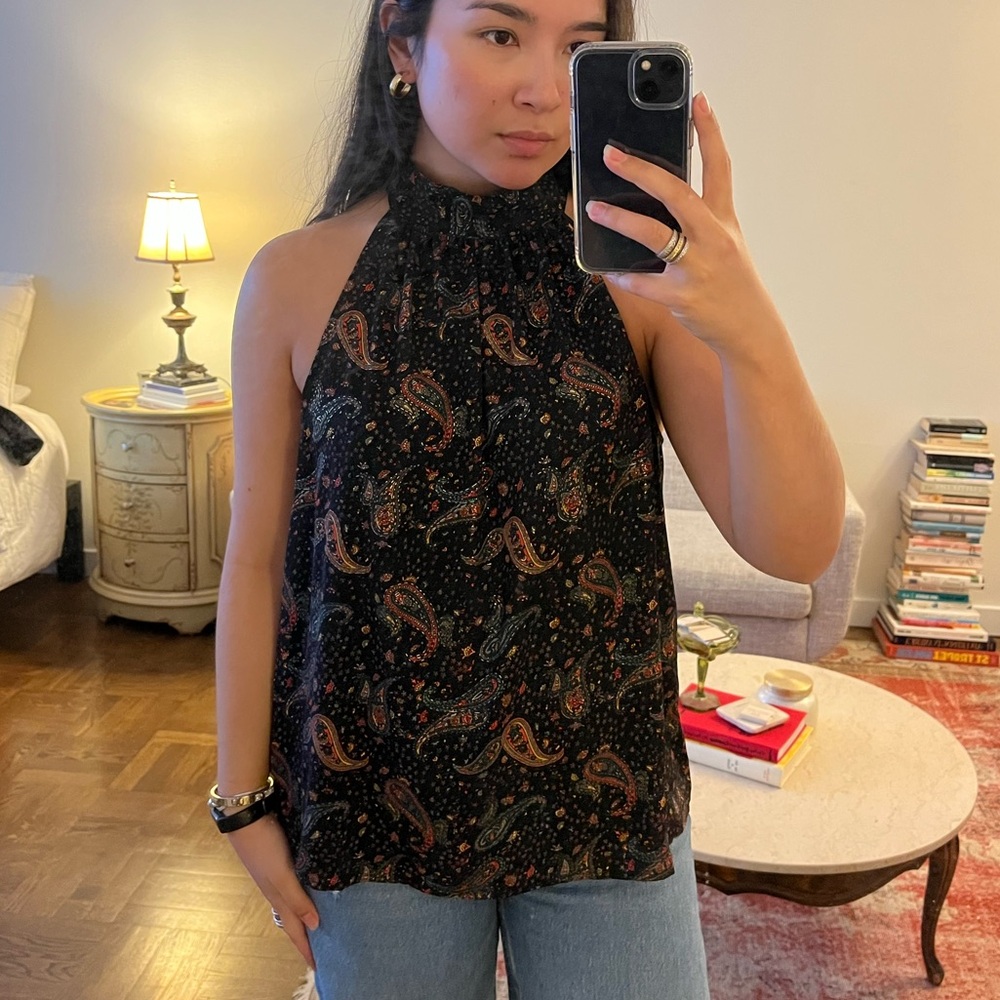 Paisley Multi-Colored J Crew Halter